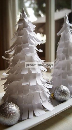 Paper Christmas Decorations, Diy Ikea, Cute Christmas Tree, Paper Christmas Tree, Paper Christmas, Diy Christmas Tree, Winter Crafts, Christmas Paper, Christmas In July