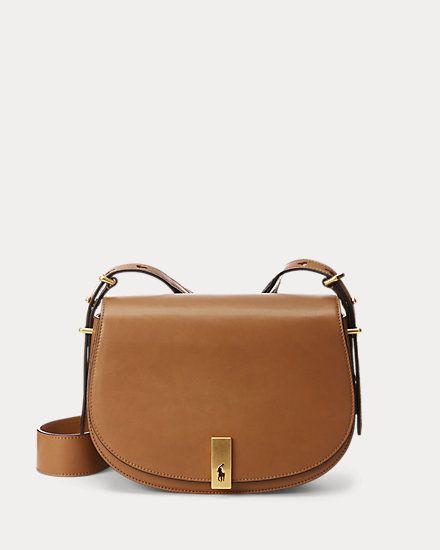 Ralph Lauren Saddle Bag, Ralph Lauren Bag, Saddle Crossbody Bag, Classic Crossbody Bag, 18th Bday, Brown Leather Crossbody Bag, Ralph Lauren Bags, Ralph Lauren Leather, Polo Pony