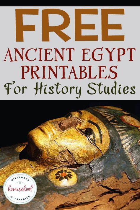 If you are learning about Ancient Egypt in your homeschool you will love these FREE Ancient Egypt Printables #historystudies #ancientegypt Ancient Egypt Printables, Egypt Unit Study, Ancient Egypt Homeschool, Pop Art History, Ancient Egypt Geography Activities, Ancient Egypt Worksheets, Ancient History Timeline, Ancient Rome History, Ancient Egypt Activities