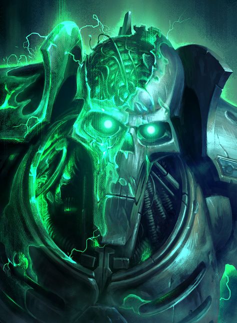 Alternate card art for Warhammer 40K: Conquest.  Used under authorization and copyright of Games Workshop Ltd. Published by Fantasy Flight Games Warhammer Necrons, Necron Warriors, Warhammer 40k Necrons, Warhammer 40k Art, Warhammer Art, Warhammer 40k Artwork, Warhammer Fantasy, Warhammer 40000, Fantastic Art