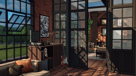 Sims Cheats, Sims 4 Loft, Sims 4 Builds, Converted Warehouse, San Myshuno, My Sims, Sims Ideas, Sims 4 Build, Sims 4 Houses