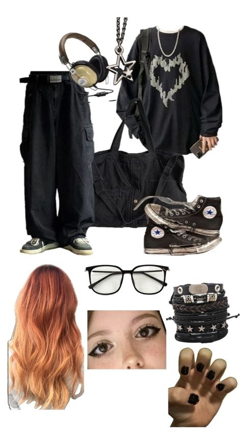 Goth Outfits Comfy, Grunge Pajamas Outfit, Grunge Pajamas, Lazy Goth, Goth Looks, Pajamas Outfit, Outfits Comfy, Pajama Outfit, Dream Outfits