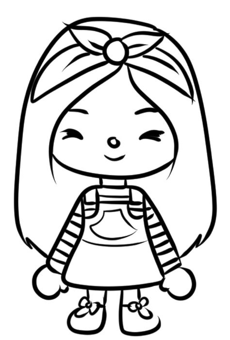 Human Base Drawing, Drawings To Trace, Hard Drawings, Chibi Coloring Pages, Hello Kitty Colouring Pages, Chibi Body, Free Kids Coloring Pages, Cute Eyes Drawing, Easy Love Drawings