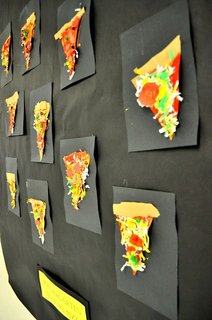 art actually: teach Texture Pizzas Pizza Art Project, Kindergarten Texture Art Lesson, Special Ed Art Lessons, Elementary Art Shape Projects, Special Education Art Lessons, Food Art Lesson, Pizza Art For Kids, Special Education Art Projects, Special Ed Art Projects