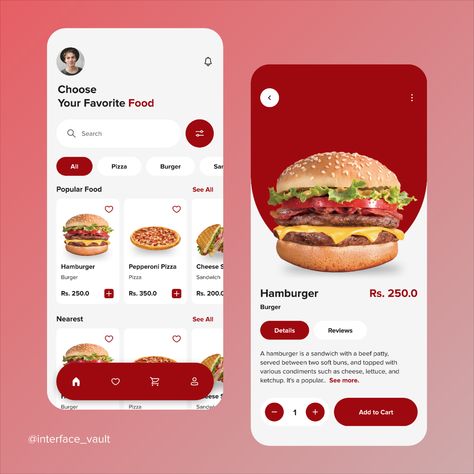 Menu App Design, Food Ui Design, Food App Ui Design, Food App Design, Delivery App Design, Food App Ui, การออกแบบ Ui Ux, Food Website Design, Desain Ux