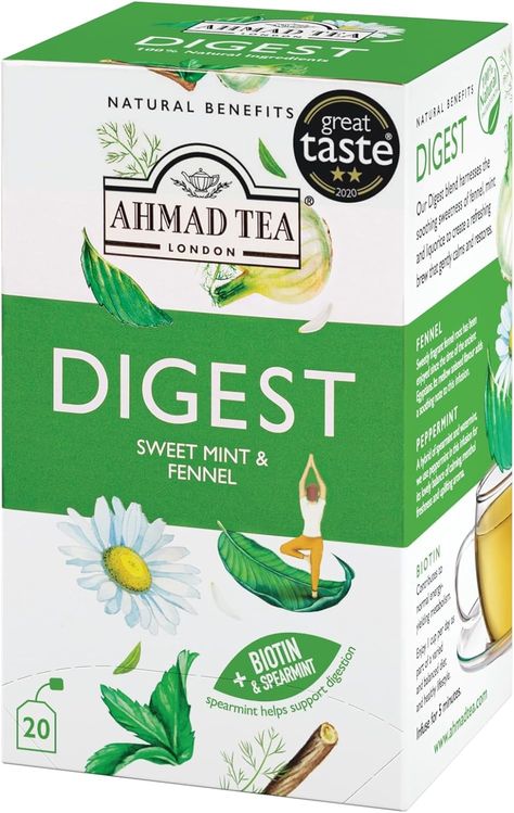 Ahmad Tea, Fennel Tea, Sweet Mint, Luxury Food, Chocolate Sweets, Tea Packaging, Sachets, Herbal Tea, Fennel