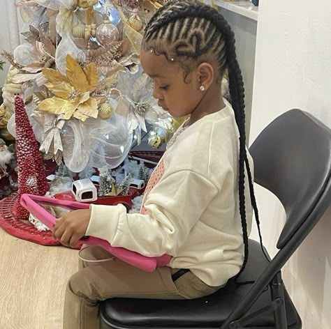 Easy Braid Styles For Black Girls Kids, Kids Feed In Braids Hairstyles, Kulture Kiari, Lil Girl Hairstyles Braids, Kids Cornrow Hairstyles, Toddler Braided Hairstyles, Black Kids Braids Hairstyles, Kid Hairstyles, Kid Hair