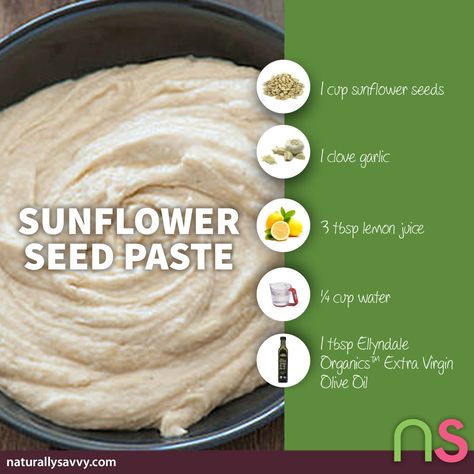 Sunflower Seed Paste Recipe (Alternative to Tahini) Paste Recipe, Whole30 Recipes, Low Carb Paleo, Sunflower Seed, Time To Eat, Vegan Treats, Eat Clean, Delicious Vegan Recipes, Whole 30 Recipes