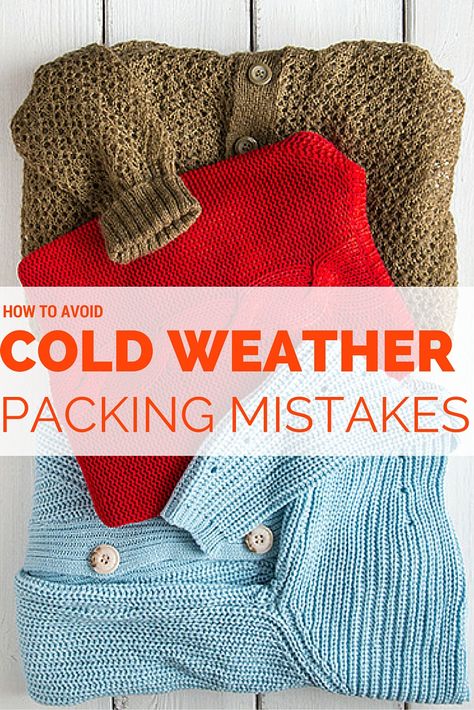 here are nine winter-packing mistakes we learned the hard way, and the tips you need to pack like a sub-zero pro. Winter Outfits Trip Cold Weather, Pack For Cold Weather Travel, Cold Weather Travel Packing, How To Pack Light For Cold Weather, Cruise Outfits Cold Weather, Packing For Cold Weather Travel, Winter Packing List Cold Weather Travel, Winter Travel Outfit Cold Weather, Winter Vacation Outfits Cold Weather