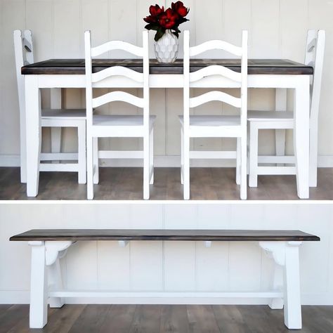 Painting a Dining Table White Black And White Tables, Best Paint For Wood, Rustic Dining Set, White Tables, Best Paint Sprayer, Wood Fillers, Painting Table, Homemade Chalk, Dining Table White