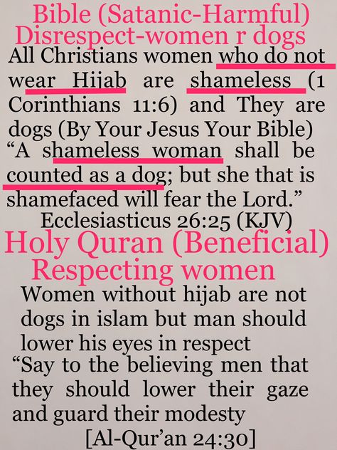 Bible Vs Quran, Fear Of The Lord, Holy Quran, Christian Women, Quran, Bible, Jesus