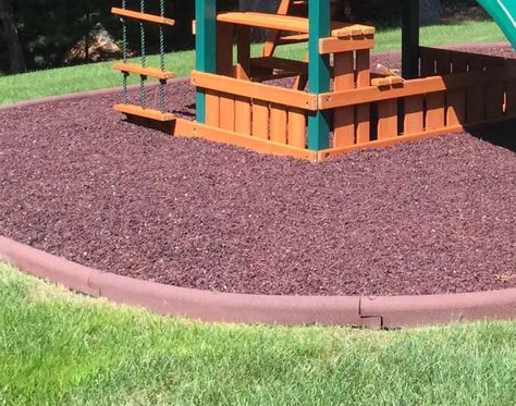 Playground Border, Playground Flooring Outdoor, Playground Surface, Rubber Playground, Rubber Mulch, Playground Flooring, Play Area Backyard, Backyard Trampoline, Playground Areas