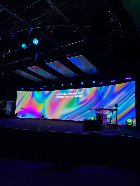 Worship Set Design, Stage Setup Design, Stage Setup Ideas, Worship Space Design, Church Led Screen Stage Design, Stage Wall Design, Led Wall Design Stage, Small Concert Stage Design, Stage Design Conference