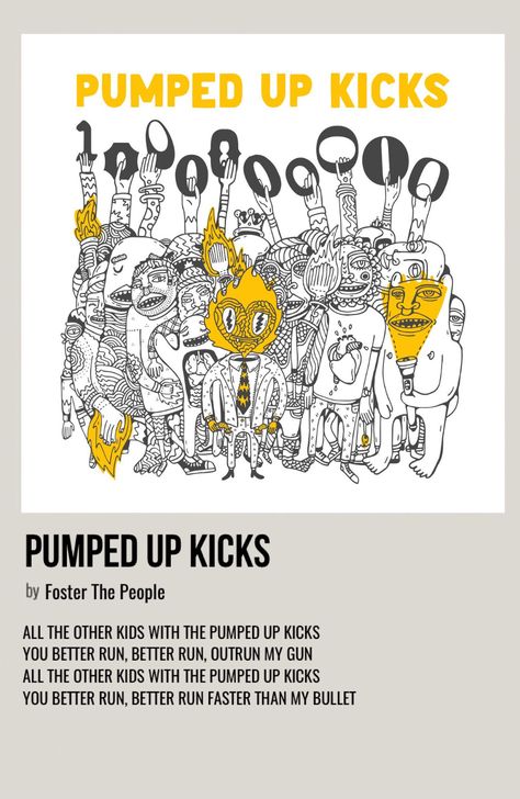 minimal polaroid song poster for pumped up kicks by foster the people Pumped Up Kicks Album Cover, Pumped Up Kicks Poster, Pump Up Kicks Song, Song Info Poster, Pumped Up Kicks Aesthetic, Pumped Up Kicks Song, Music Polaroid Posters, Polaroid Songs, Family Movie Poster