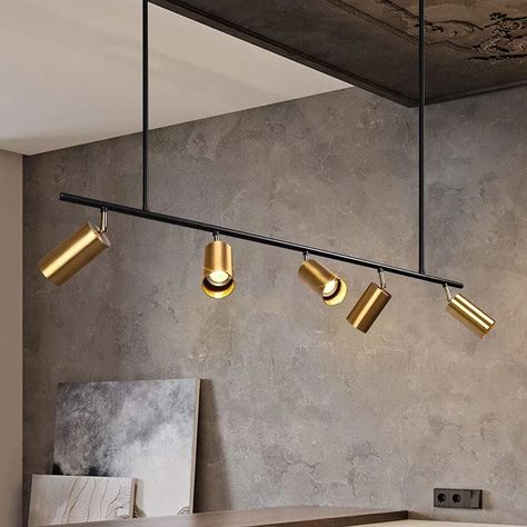 Track Lighting Living Room, Condo Lighting, Modern Track Lighting, Track Lighting Kitchen, Muji Style, Chandelier Gold, Club Lounge, Track Lighting Kits, Bubble Chandelier