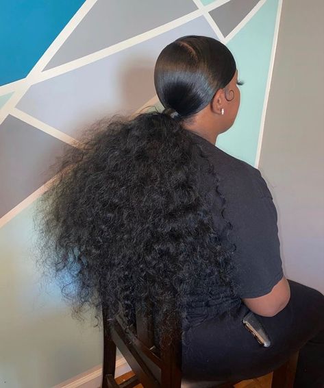 Low Ponytail Hairstyles, Slick Ponytail, Weave Ponytail Hairstyles, Sleek Ponytail Hairstyles, Black Ponytail Hairstyles, Birthday Hairstyles, Quick Weave Hairstyles, Girls Hairstyles Braids, Slick Hairstyles