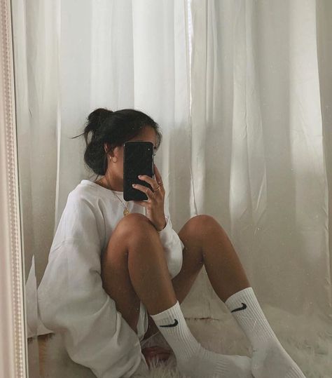 Clothesnbits on Instagram: “stay cosy 🤍 • via @ninninguyen #clothesnbits . . tag us for a chance to get featured on our page!” Long Nike Socks Outfit, Long Socks Outfit Sneakers, Nike Socks Aesthetic, Long Socks Outfit, Nike Socks Outfit, Modelling Portfolio, Socks Outfit, Socks Aesthetic, Cosy Socks