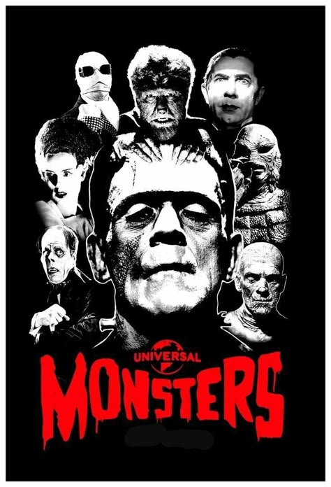 Universal Monsters Tattoo, Universal Monsters Art, Frankenstein Tattoo, Inner Monster, Classic Monster Movies, Universal Horror, Frankenstein Art, Monsters Art, Halloween Wallpaper Cute