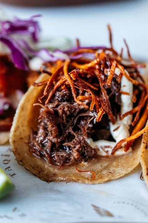 Mexican Beef Cheeks Recipe, Beef Cheek Recipes, Beef Cheek Tacos, Beef Cheek Tacos Recipe, Pulled Beef Tacos, Birria Taco Recipe, Beef Cheeks Recipe, Recipes Tacos, Slow Cooked Beef Cheeks