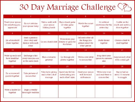 30 Day Marriage Challenge to Strengthen Your Relationship 30 Day Marriage Challenge, Marriage Challenge, Marriage Retreats, Marriage Inspiration, Marriage Therapy, Quotes Arabic, Marriage Help, Relationship Challenge, Saving Your Marriage