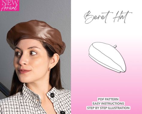 Sewing Pattern Women, Hat Sewing Pattern, Women Sewing, Hat Sewing, French Hat, Hat Patterns To Sew, Sewing Instructions, Seam Allowance, Trendy Hat