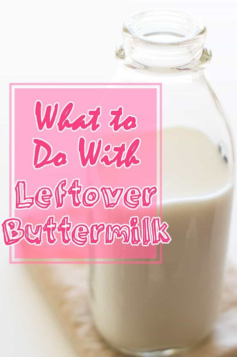 What to Do With Leftover Buttermilk: Buttermilk freezing instructions and 30  buttermilk recipes for using up leftover buttermilk. This is the first post in my new “Waste Not” series, a series where I highlight some of Substitute For Buttermilk, Leftover Buttermilk, Leftover Meals, Buttermilk Uses, Individual Chicken Pot Pies, Buttermilk Ranch Dressing, Buttermilk Pancakes Fluffy, Buttermilk Recipes, Homemade Buttermilk