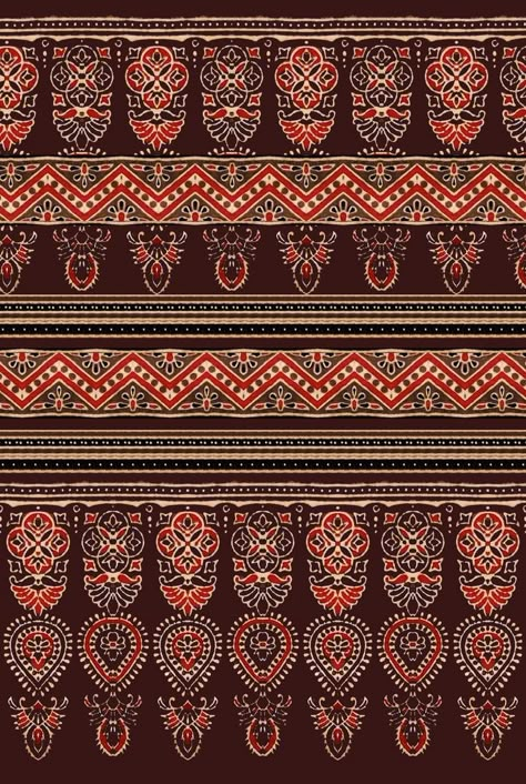 Ajrakh Butta, Ajrakh Design, Ajrakh Border, Ethnic Print Pattern, African Batik Fabric, African Pattern Design, Ajrakh Prints, Bagru Print, Paisley Art