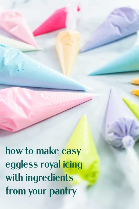 Easy Vegan Royal Icing Recipe - Juggling Act Mama How To Make Royal Icing Without Meringue, Royal Icing Alternative, Royal Icing Recipe Without Meringue Powder Egg Whites, No Egg Royal Icing, Royal Icing Without Egg Whites, Easy Royal Icing Recipe Without Meringue Powder, Easy Vegan Icing, Dye Free Royal Icing, Easy Royal Icing Recipe For Cookies Without Meringue Powder