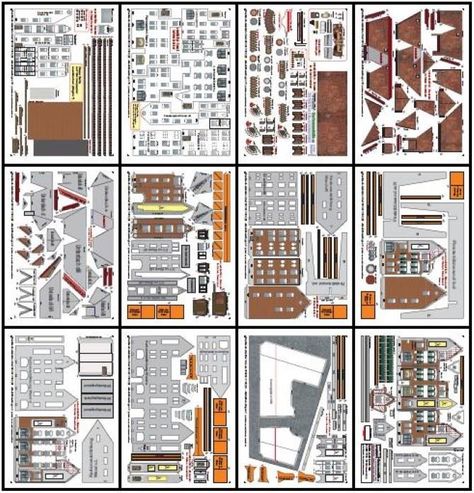 PAPERMAU: Blauflesch Building Paper Model In N Scale - by Ausschneide Bogen N Scale Buildings Free Printable, Papercraft Printable Free Paper Models, N Scale Buildings, Paper Buildings, Paper Airplane Models, N Scale Model Trains, Free Paper Models, Papercraft Printable, Model Maker