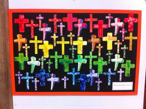 School display. RE and Christianity. Collage / art in Year 1 classroom. Year 1 Classroom, School Display, Worship Ideas, School Displays, Year 2, Year 1, Too Cool For School, Display Ideas, Collage Art