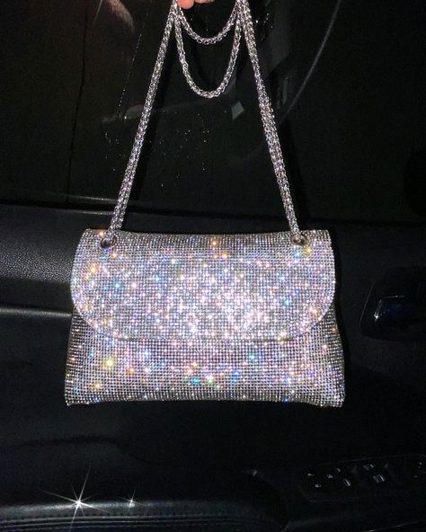 #handmade #slingbag #clutch #handbagsforsale #shopping #totebag #purses #shoes Funny Purses, Sparkly Handbag, Sparkle Purse, Sparkly Purse, Sparkly Bag, Purse Aesthetic, Rhinestone Bag, Rhinestone Purse, Prom Bag