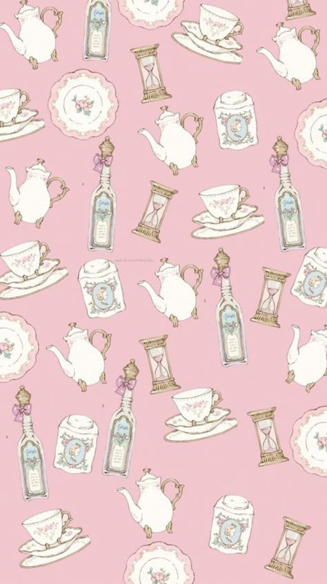 Kira Imai, Pink Bg, Cake Wallpaper, Flower Shop Decor, Alice In Wonderland Aesthetic, Victorian Wallpaper, Chic Wallpaper, Rabbit Pattern, Baby Clip Art