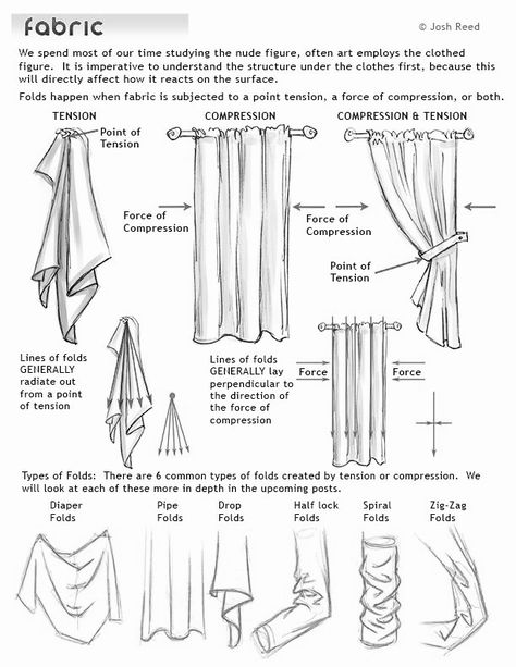 How To Draw Flowy Fabric, Pleated Skirt Shading Drawing, Blanket Folds Reference, How To Draw Draping Fabric, Drop Fold Drawing, How To Draw Drapery, How To Draw Blanket Folds, Torn Fabric Drawing Reference, Drapery Drawing Tutorials