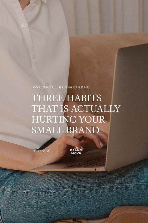 Discover the three important habits that may be affecting your brand growth and learn how to overcome them. Get inspired with business branding tips and small business digital marketing strategies. Tune into the BrandMade Podcast for actionable tips to boost your brand impact online. Small Business Goals, Overcome Procrastination, Business Branding Inspiration, Stop Procrastinating, Self Branding, Business Marketing Plan, Diy Branding, Branding Tips, Web Design Tips