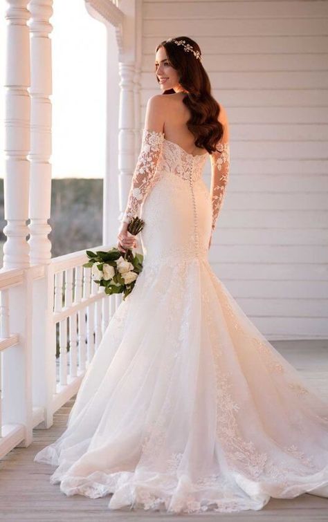 How To: Shopping For Your Silhouette Wedding Dress With Detachable Sleeves, Mermaid Wedding Dress With Detachable, Sorella Vita Bridesmaid Dresses, Dress With Detachable Sleeves, Martina Liana Wedding Dress, Wedding Dress Silhouette, Convertible Bridesmaid Dress, Handsome Groom, Essense Of Australia