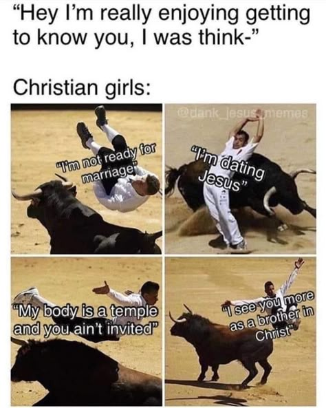 Funny God Memes Humor, Christian Jokes Hilarious, Bible Jokes Hilarious, Clean Bible Memes, Clean Christian Memes Funny, Christian Dating Memes, Hilarious Christian Memes, Memes Christian Funny, Church Memes Hilarious