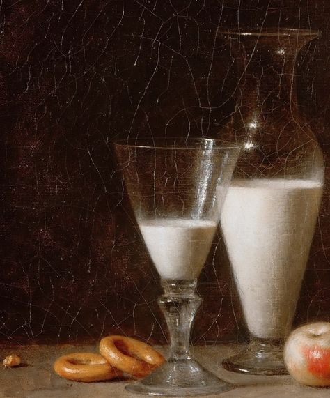 .:. ROLAND DE LA PORTE, Henri-Horace (b. ca. 1724, Paris, d. 1793, Paris). (detail) This painting is called 'La petite collation'. Roland de la Porte was a contemporary of Chardin and he painted simple still-lifes in Chardin's style. This still-life, set in front of a neutral background, is very close to the compositions of Chardin. Wolves And Women, Cream Aesthetic, Stylish Art, Still Life Oil Painting, Fruit Painting, Surrealism Painting, Louvre Museum, Painting Still Life, Still Life Art