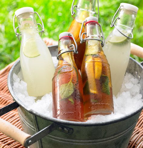 17 Genius Tips and Ideas for an Effortless Outdoor Party | Here is how to survive the sweltering heat at an outdoor party. Click here to read more tips on hosting an outdoor party this summer. #entertainingideas #realsimple #outdoorparty #summerpartyideas Lime Lemonade Recipe, Picnic Food List, Picnic Party Food, Picnic Dishes, Vegetarian Picnic, Picknick Snacks, Perfect Picnic Food, Picnic Drinks, Easy Picnic Food