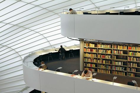 University Library in Berlin - DETAIL inspiration Berlin University Aesthetic, German University Aesthetic, Berlin Library, Berlin University, Community Hub, Open Staircase, Twenty Twenty, Library Architecture, Studying Library