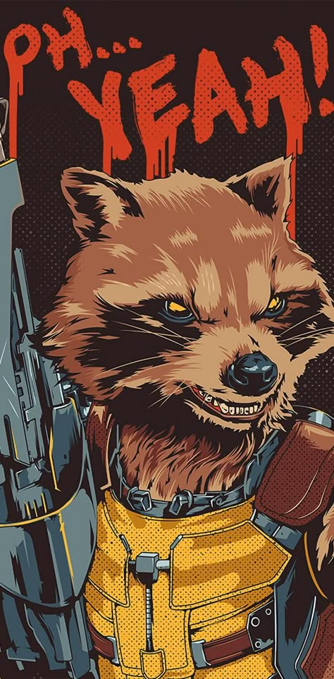 Rocket Raccoon Art, Racoon Tattoo, Groot Tattoo, Marvel Comics Artwork, Raccoon Art, Swag Pics, Peter Quill, Marvel Artwork, Rocket Raccoon