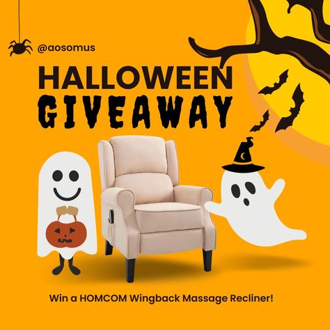 🧡Our Black Friday Giveaway is here!🧡 Enter now for a chance to win a HOMCOM Wingback Massage Recliner! 🎃💆‍♀️ Follow the steps: 1. Like this post and follow @aosomus 2. Tag friends who love Halloween BONUS: 3. Share this post on your story #halloween #halloweengiveaway #halloweendecoration #giveaways #aosom Tag Friends, Love Halloween, Halloween Giveaway, Your Story, Recliner, To Win, Halloween Decorations, Black Friday, Massage