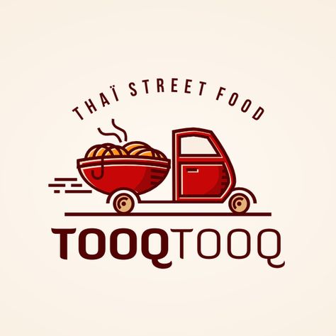 NEW LOGO for our Thaï Food Truck Food Logo Inspiration, Food Truck Design Logo, Truck Logo, Nutrition Logo, Thai Street Food, Food Truck Design, Unique Restaurants, Logo Restaurant, Truck Design