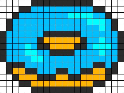 Donut Perler Bead Pattern / Bead Sprite Grille Pixel Art, Pixel Art Minecraft, Image Pixel Art, Modele Pixel Art, Art Perle, Perler Art, Pixel Art Templates, Pony Bead Patterns, Motifs Perler