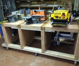 Multi-Tool Flip-Top Table Flip Top Table, Mobile Workbench, Workbench Plans Diy, Tool Bench, Woodworking Bench Plans, Best Woodworking Tools, Garage Work Bench, Workbench Plans, Woodworking Workbench