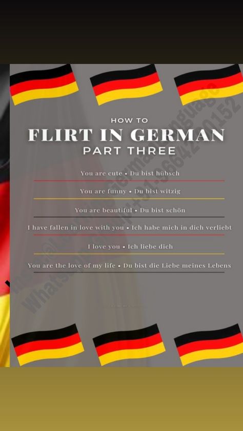 Flirting In German, German Flirting, German Language Learning, You Are Cute, Language Study, German Language, I Like You, Language Learning, You Are Beautiful