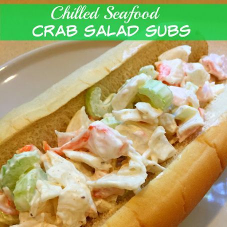 Seafood Crab Salad Subs Recipe - (4.4/5) Subway Seafood And Crab Recipe, Subway Seafood Salad Recipe, Subway Seafood Sensation Recipe, Crab Sandwich, Crab Salad Recipe, Sea Food Salad Recipes, Appetizer Sandwiches, Crab Salad, Seafood Salad