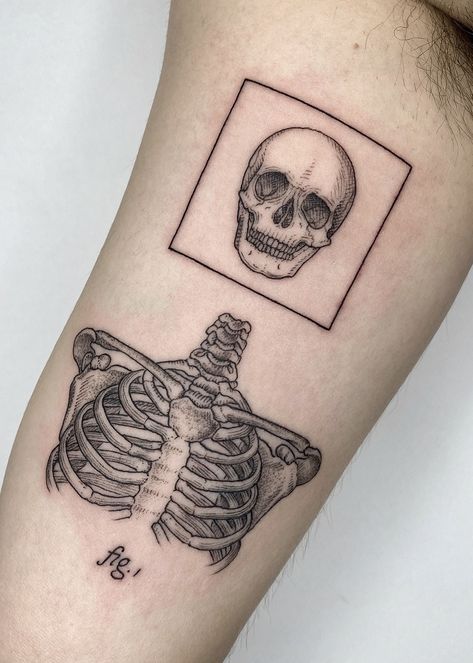 Veterinarian Tattoo, Scientific Tattoo, Book Inspired Tattoos, Anatomy Tattoo, Science Tattoo, Science Tattoos, Medical Tattoo, Skeleton Tattoo, Surreal Tattoo