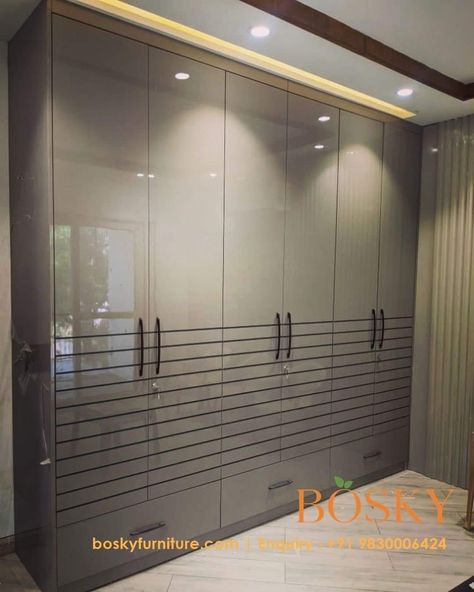 Acrylic Sheet Wardrobe Design, Acrylic Sheet Wardrobe, Backpainted Glass Wardrobes, Acrylic Sheets Ideas, Acrylic Wardrobe Designs, Acrylic Cupboard Designs, Acrylic Wardrobe Design Bedroom, Master Dresser, Luxury Wardrobes