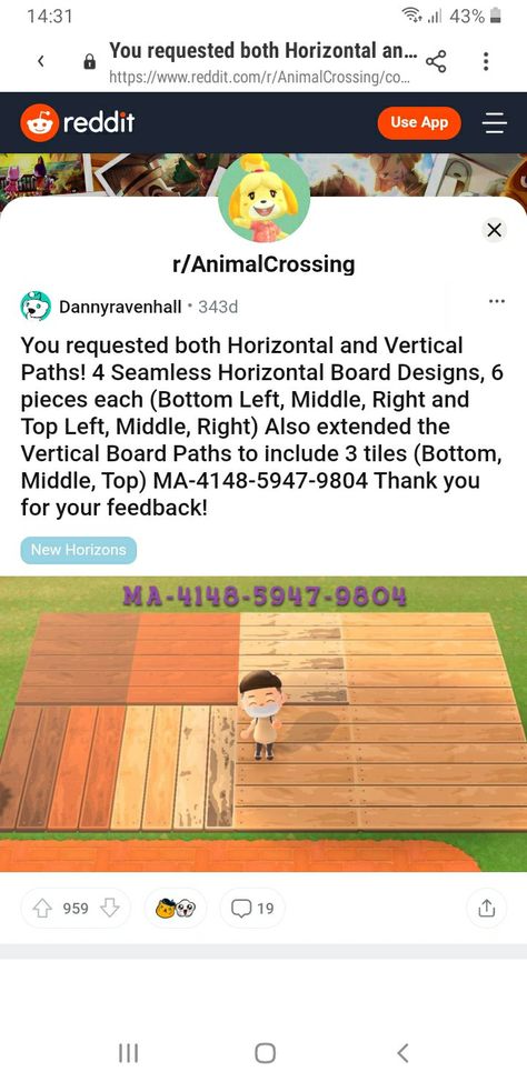 Wood Plank Animal Crossing, Plank Design Animal Crossing, Animal Crossing Wooden Path Codes, Animal Crossing Wood Path Designs, Animal Crossing Paths Wood, Wood Codes Acnh, Acnh Paths Designs Planks, Animal Crossing Wood Plank Path, Wooden Floor Acnh