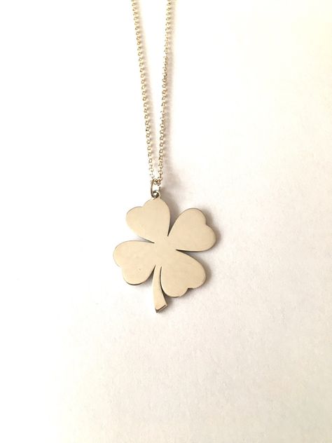 Excited to share this item from my #etsy shop: Sterling Silver Four Leaf Clover Necklace / Clover Gift / Good Luck Charm / Clover Pendant / Bridesmaids Gift / Gift for Her / Lucky Pendant Clover Gifts, Handmade Cufflinks, Diy Earrings Easy, Pearl Cufflinks, Bridesmaid Rings, Clover Jewelry, Long Silver Earrings, Four Leaf Clover Necklace, Clover Pendant